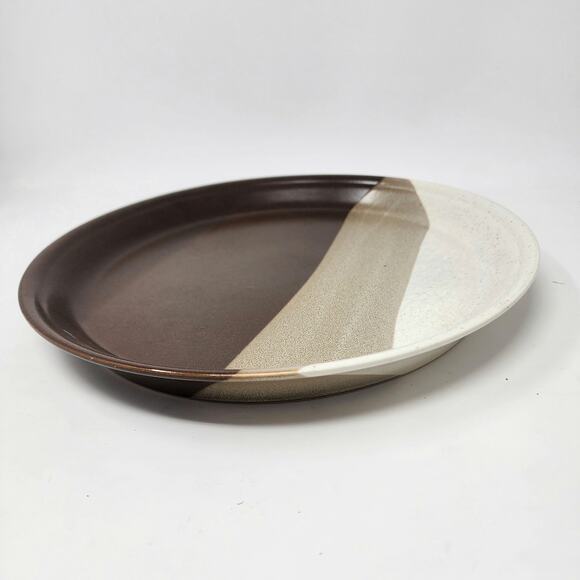 Mikasa 12" Platter Studio Kiln Replacement Vintage Japan Earth Tones Brown Tan - Picture 2 of 4